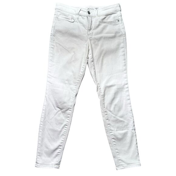 Athleta Sculptek Women’s White Skinny Jeans Size 6P Mid Rise Stretch Denim Pants - Picture 1 of 11
